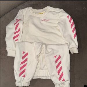 OFF WHITE infant matching set size 9-12 months